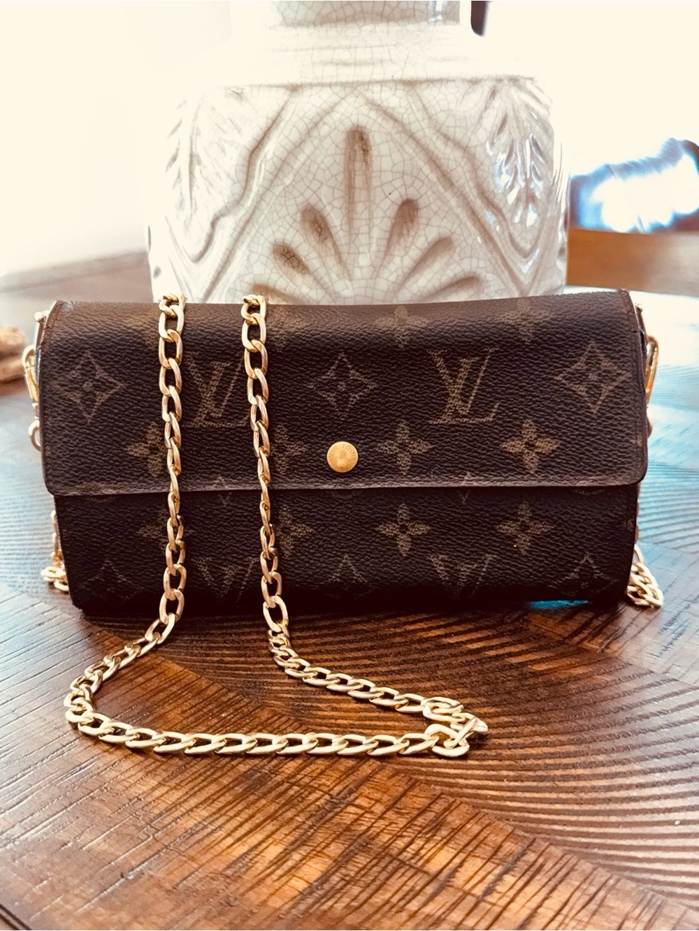 Louis Vuitton monogram Sarah wallet converted Crossbody vintage - Picture 2 of 15